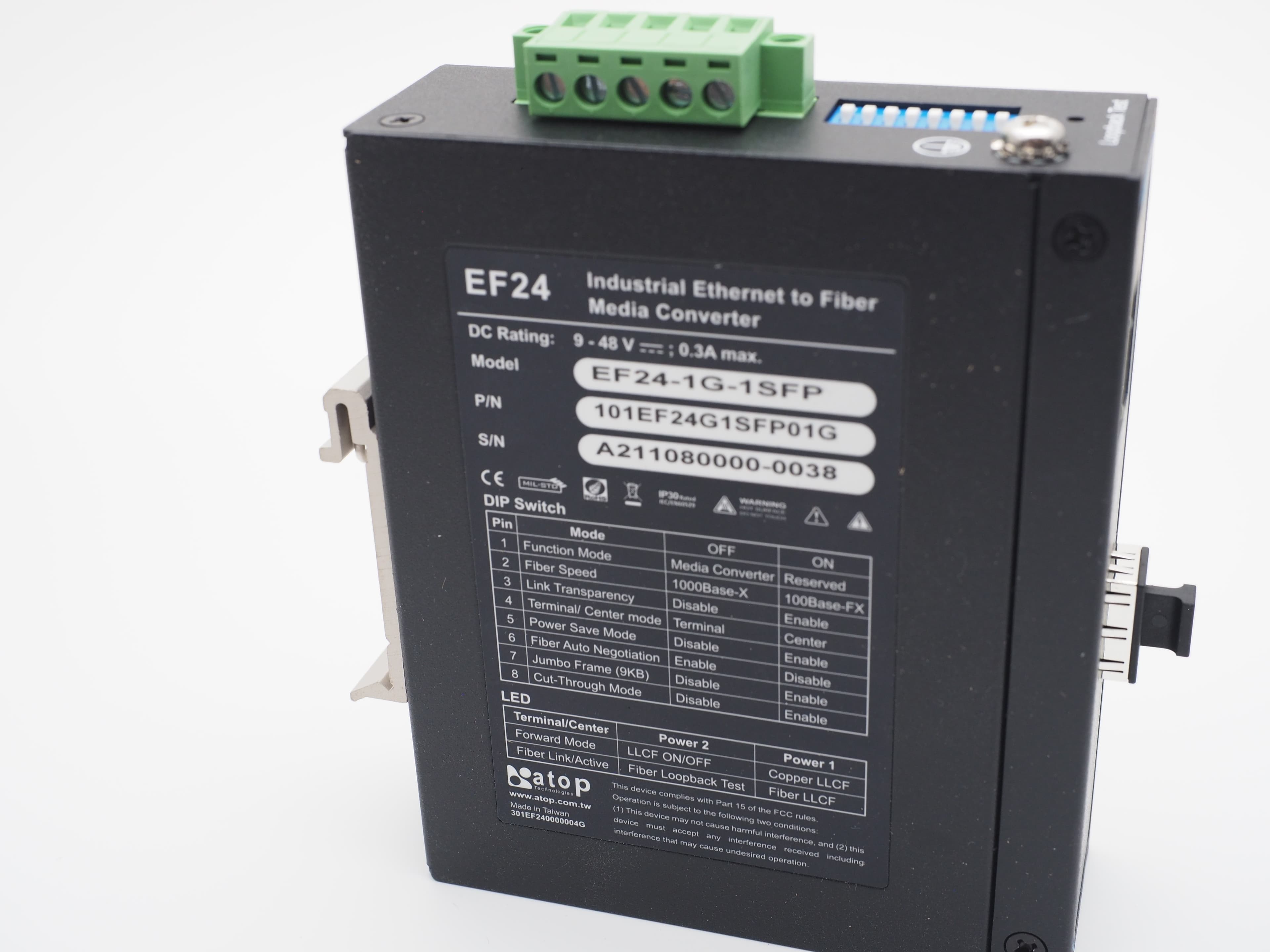Medienkonverter EF24-1G-1SFP Industrial Ethernet to Fiber