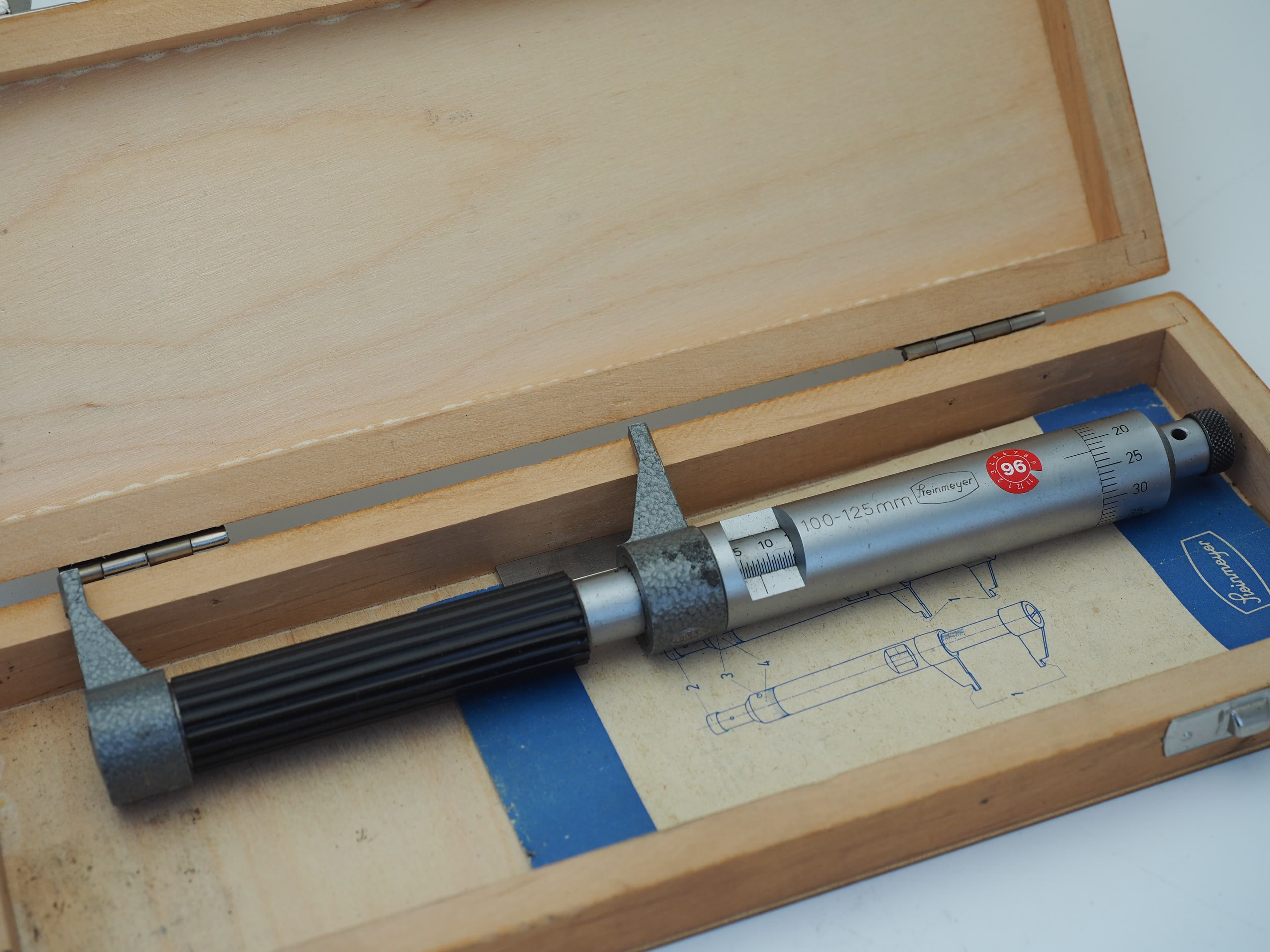 Steinmeyer Innenmessschraube 100-125 mm im Holzkasten Mikrometer CNC