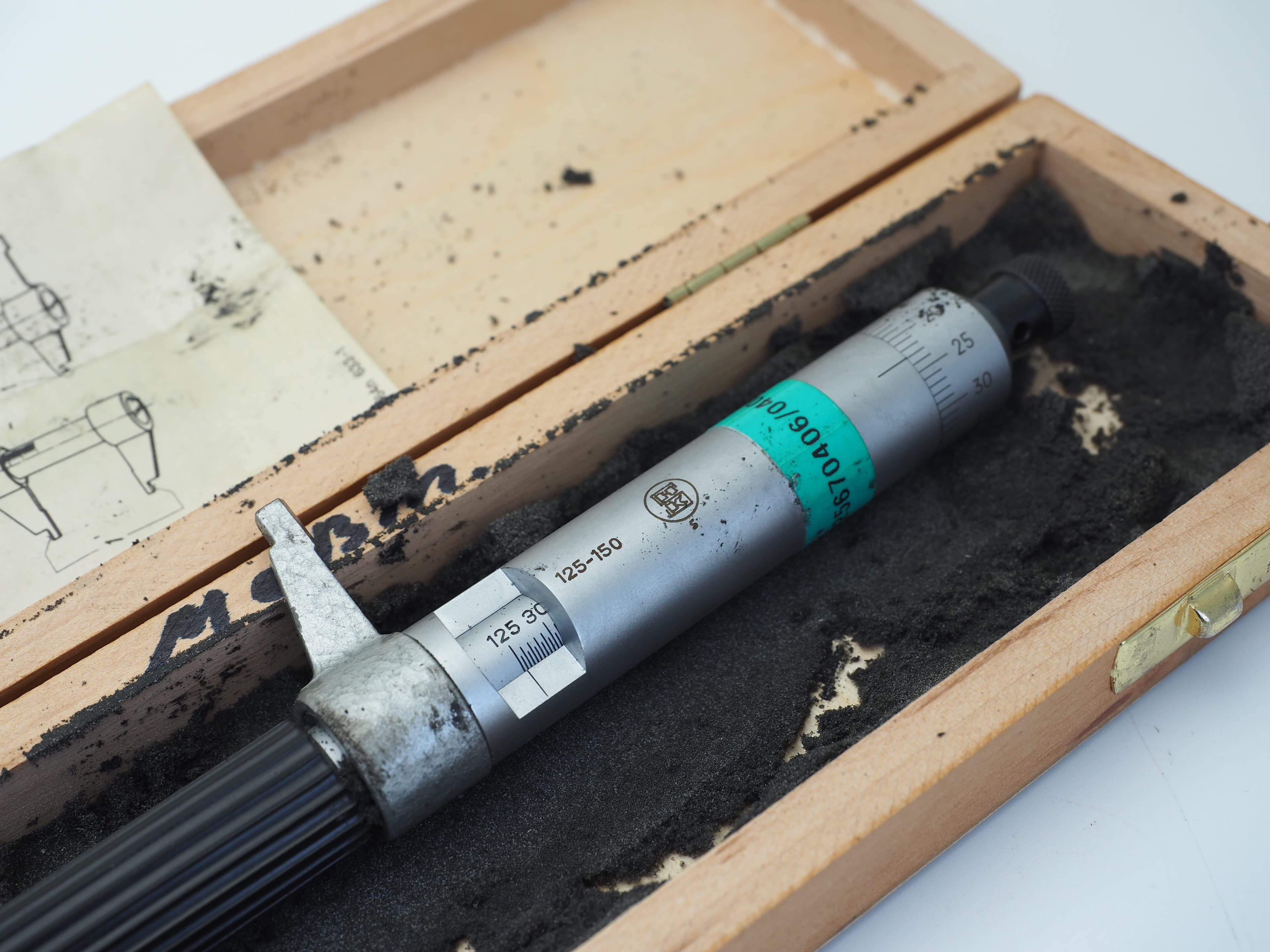 Hahn & Kolb Innenmessschraube 125-150 mm im Holzkasten mit Anleitung