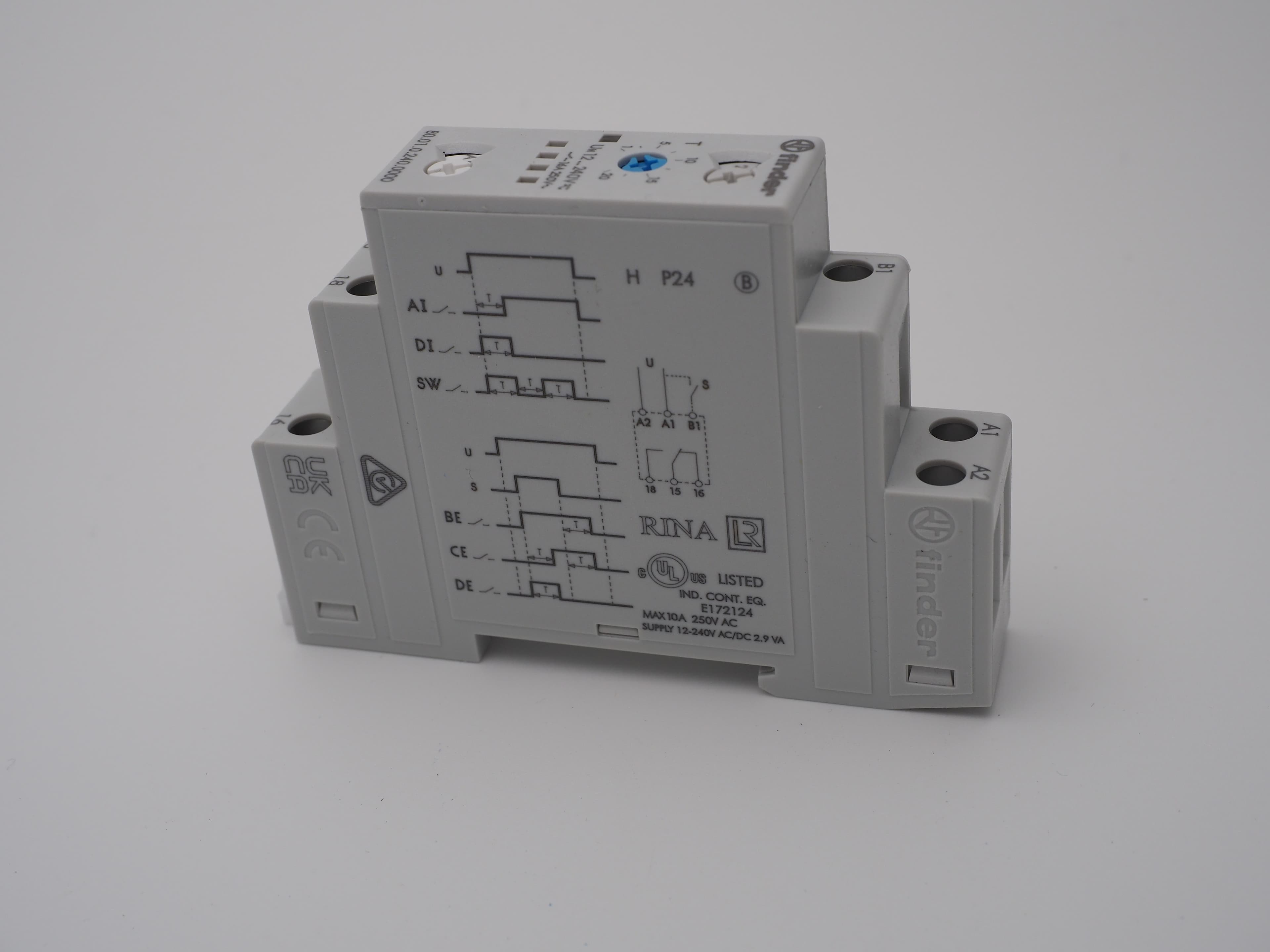 2 Zeitrelais Finder 80.01.0.240.0000 mit Karton