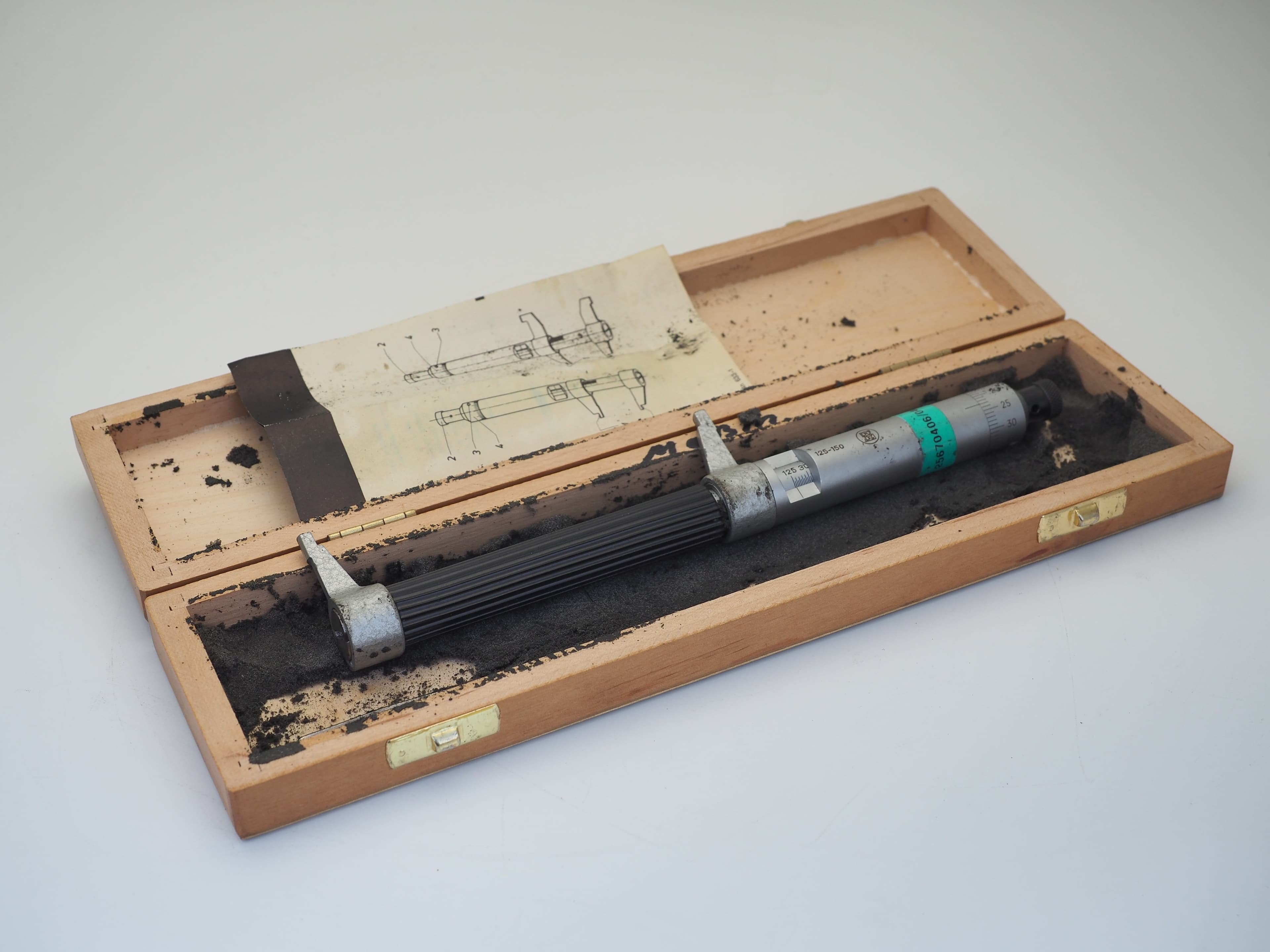 Hahn & Kolb Innenmessschraube 125-150 mm im Holzkasten mit Anleitung